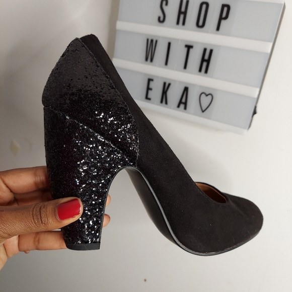 Black sequin heels - Picture 3 of 10